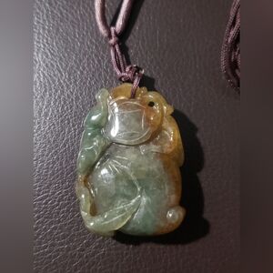 Multicolor Jade Pendant Necklace